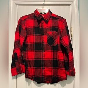 Wonder Nation Boys Long Sleeve Flannel Shirt Size M (8)